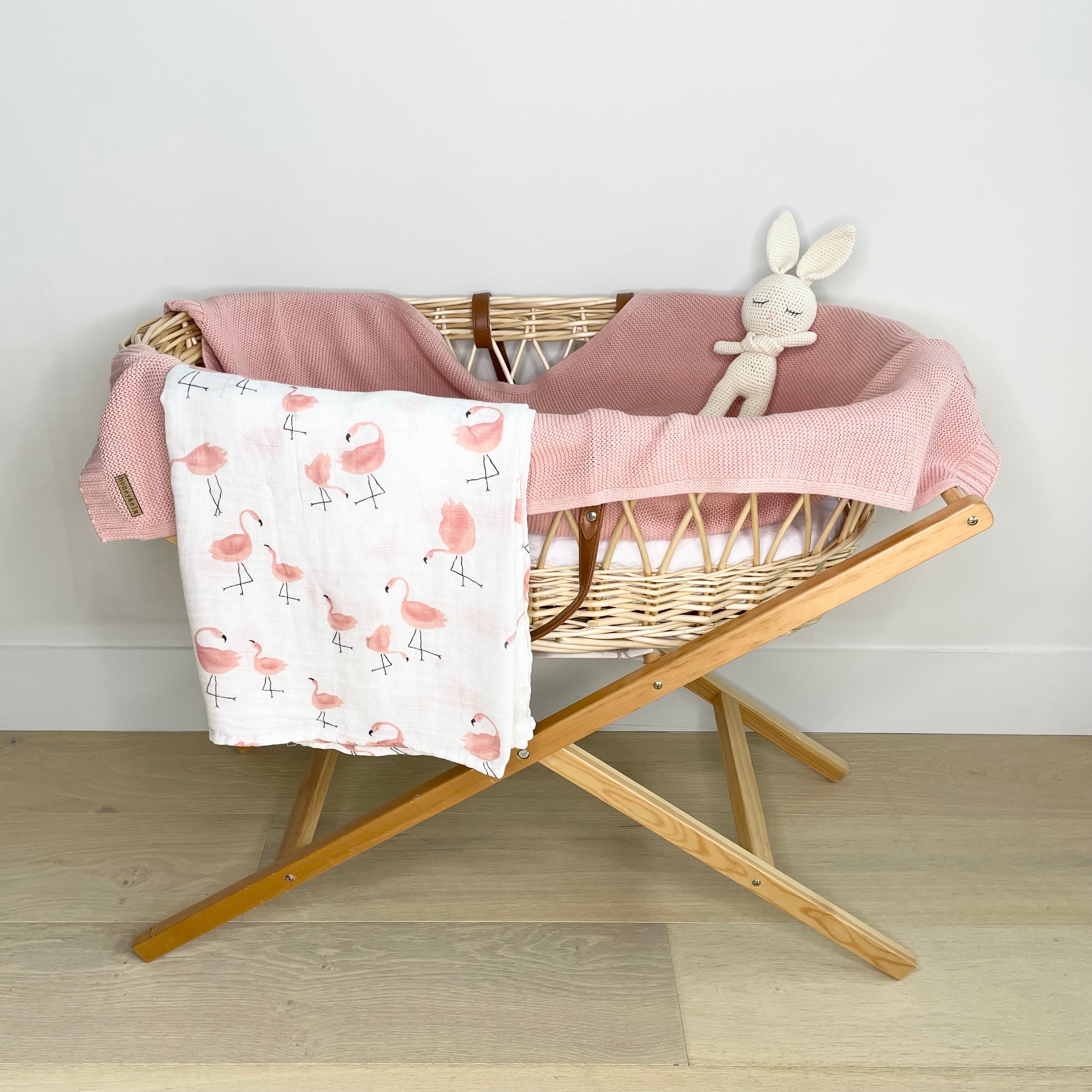 Flamingo Swaddle Honey & Elm