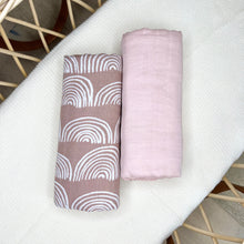 Load image into Gallery viewer, Blush Rainbow Swaddle